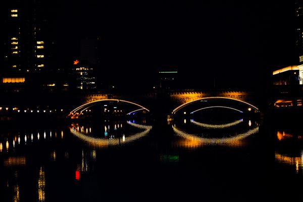 Lights reflecting on the Schuylkill River thumbnail