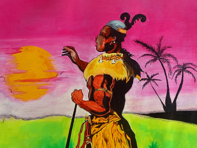 Artist&#39;s rendering of John Canoe (Jan Kwaw), the Ahanta king who likely inspired the Bahamas&#39; Junkanoo festival