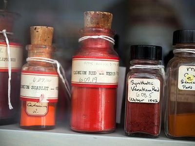 A red pigment reference from the Forbes Pigment Collection helped prove that a supposed Jackson Pollock painting was a fake.