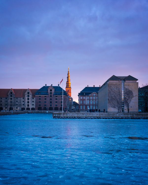 Sunset over Church of our Savior, Copenhagen thumbnail