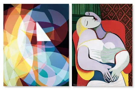 Left, Self-titled Adaptation of Le Rêve (1932), by Niko Luoma, 2015. Right, Le Rêve, by Pablo Picasso, 1932.