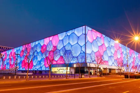 The National Aquatics Center is where Michael Phelps earned his eight gold medal during the 2008 Beijing Olympics. Today it's been transformed into the Happy Magic Water Cube, one of Asia’s largest waterparks.