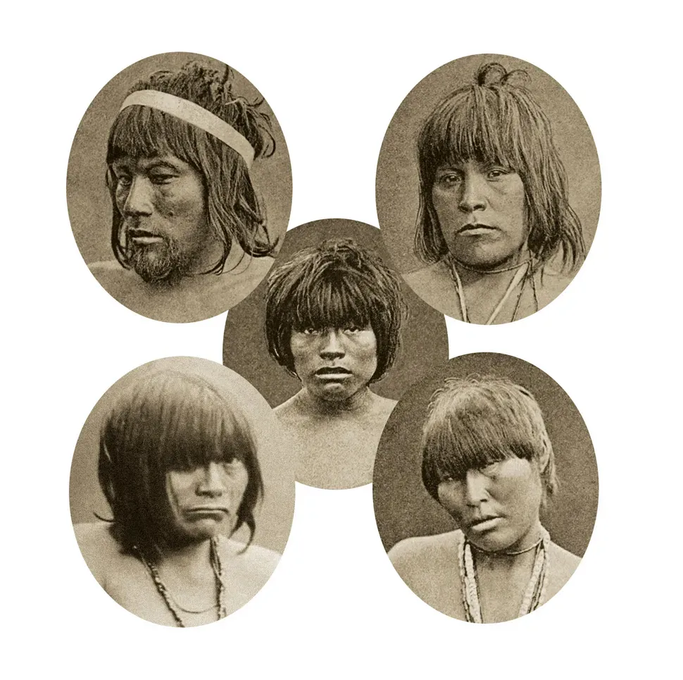 Five Kawésqar whose remains were repatriated to their descendants in Chile in 2010