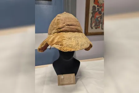 The newly conserved felt hat is now on view at the Bolton Museum in Bolton, England.