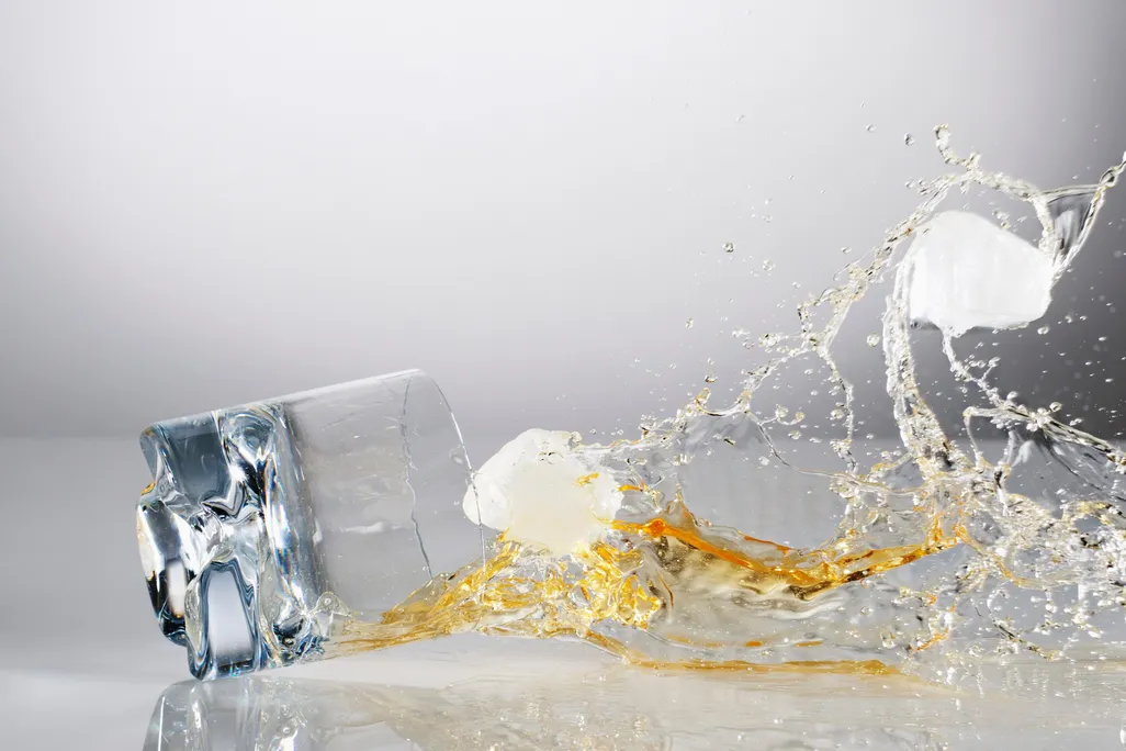 spilled cocktail