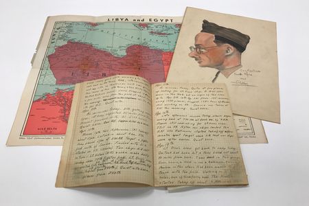 Sergeant Sidney Christophersen’s diary resides at the National Museum of the U.S. Air Force in Riverside, Ohio. The note on the sketch of him indicates it was made in Constantine, Algeria in 1944, but the artist’s signature is not legible.
