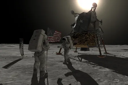 The new app allows users to walk on the moon with Neil Armstrong and Buzz Aldrin.