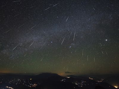 A Geminid meteor shower in 2012.