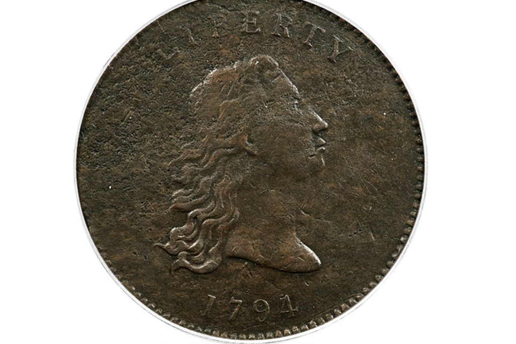 Copper "No Stars Flowing Hair" dollar