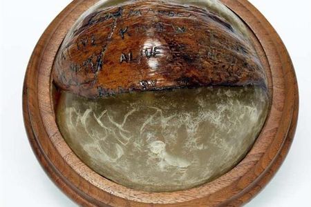 The coconut that John F. Kennedy carved a message into while stranded during his Navy service in 1943. During his term as president, the coconut sat on his desk in the Oval Office. 