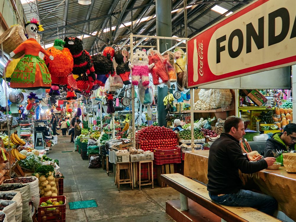 Puebla street food market