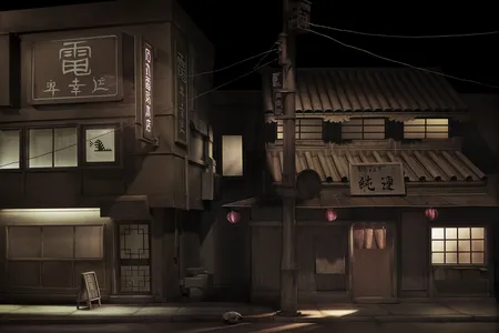 The old and the new and the cardboard meet in Tokyo, by Luke aan de Wiel.