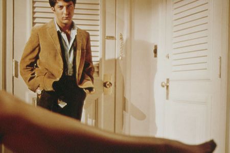 Dustin Hoffman, in the famous scene from The Graduate, during his first liaison with Mrs. Robinson. The movie was rejected by every major Hollywood studio.
