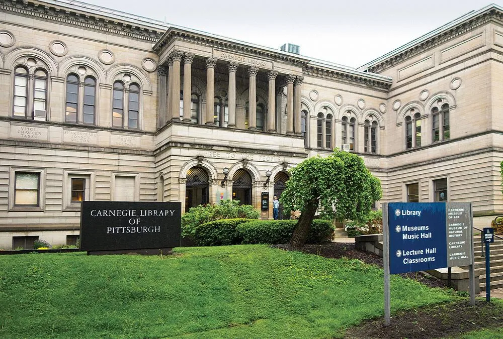 The Carnegie Library of Pittsburgh opened in 1895 as one of the first of over 1,600 libraries the industrialist erected in the United States.