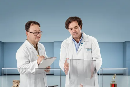 Doo Yeon Kim, left, and Rudolph Tanzi