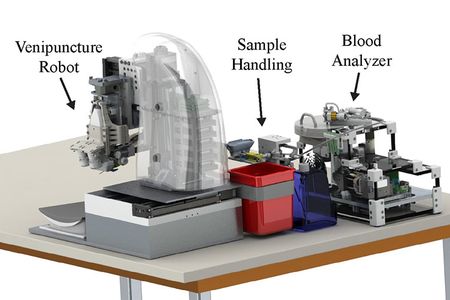 A rendering of the venipuncture robot