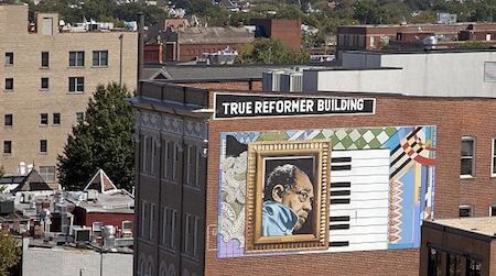 A tribute to Duke Ellington adorns a building in Washington, D.C., but what will happen to the genre of American music he helped pioneer? Photo by Carol Highsmith, 2010.
