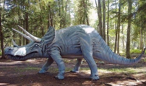 A Triceratops roams Michigan