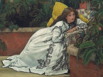 Works like Tissot&#39;s&nbsp;The Convalescent (1872), pictured here,&nbsp;reflect&nbsp;a sense of unease over a modernizing society that was sweeping women up in its fray.