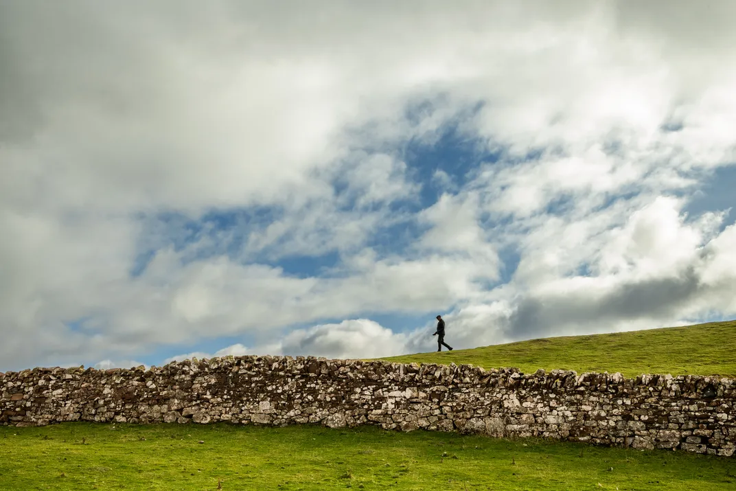 Tourist in the landscape
