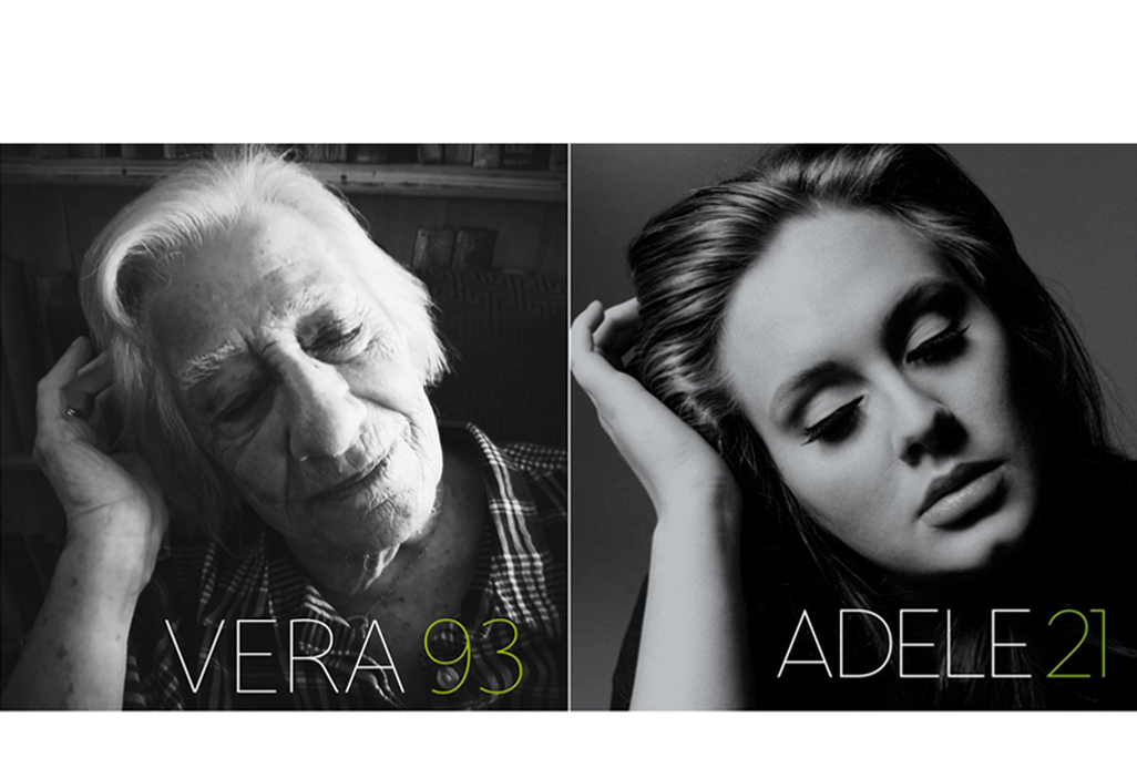 Nursing home resident Vera recreates Adele's 21 album cover