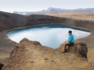 In 2017, Emily Martin studied “pit chains” in Iceland. The landform may be similar to something found on Saturn’s moon Enceladus.