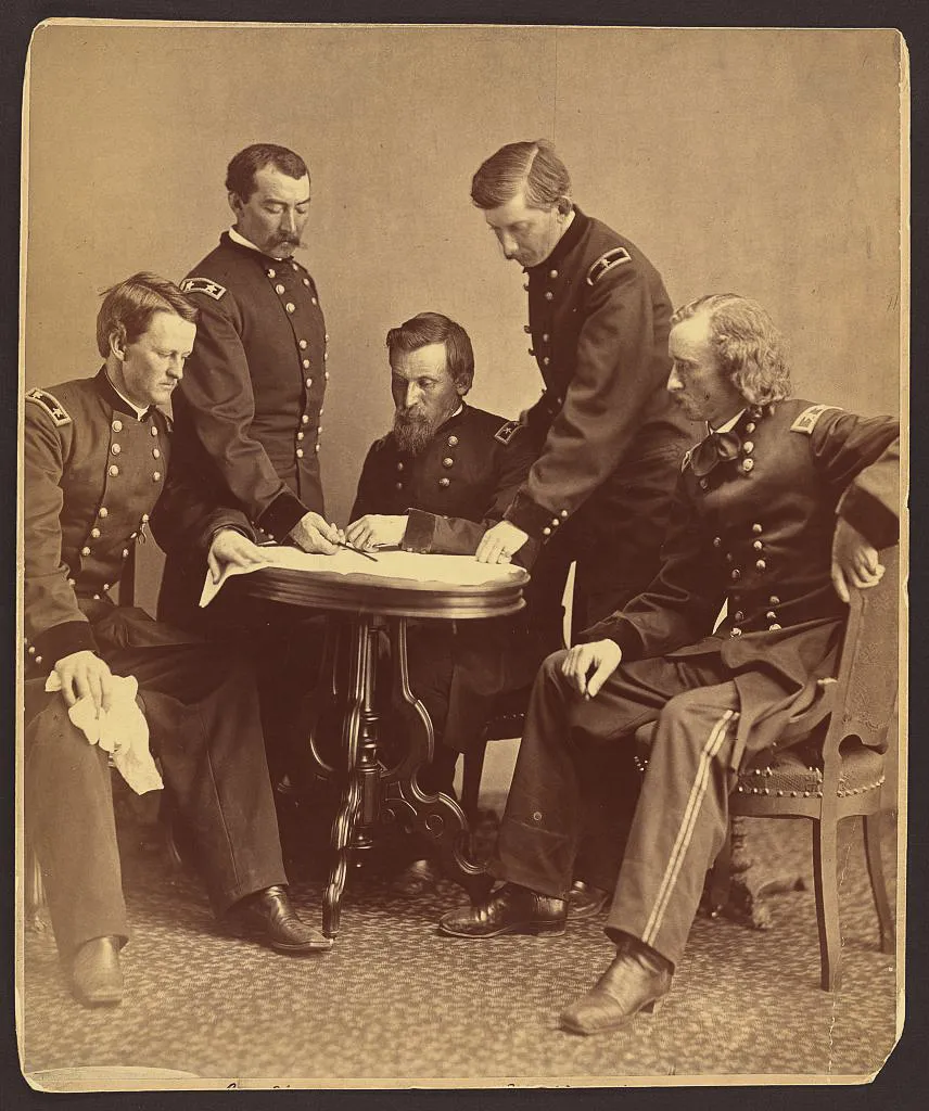 Generals examine document