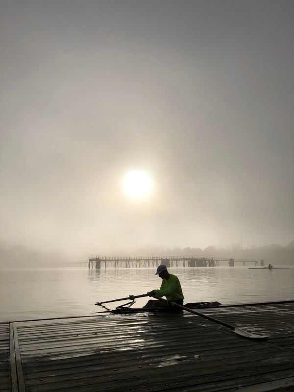Rower in the Morning Fog thumbnail