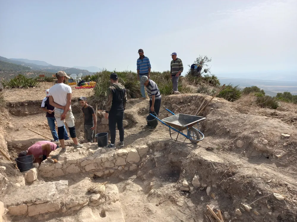 Archaeologists at the tower site