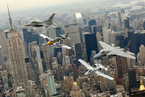 Generations of air power were on display during a recent Heritage Flight.