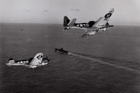 ★ SBD Dauntless ★ The Dauntless was a dive bomber whose pilots joked that the initials SBD stood not for “Scout Bomber—Douglas” but for “Slow But Deadly.” Its top speed was a mere 255 mph, and historians have noted that the pilot-gunner pairs who sat back-to-back in the SBD were the ones deserving the label “dauntless.” They destroyed more enemy ships in the war than any other pilots.
