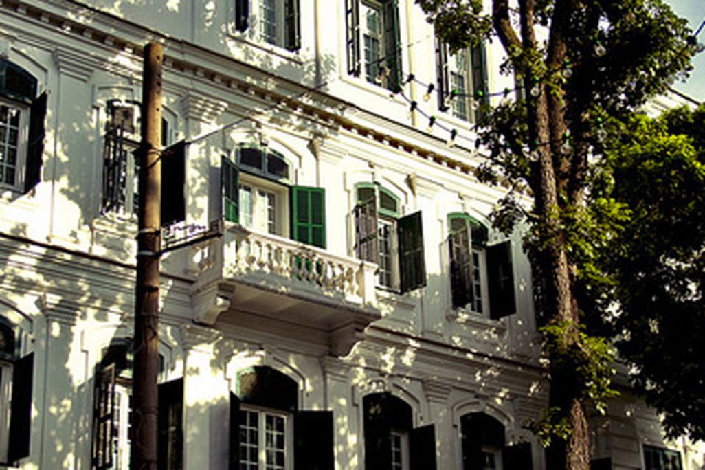 The Hotel Metropole, opened in 1901, reflects the French colonial era in Vietnam.