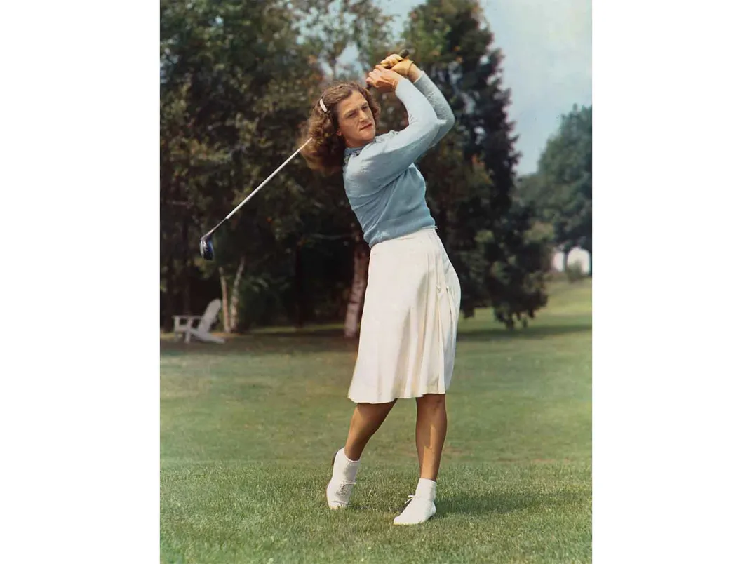 Didrikson playing golf