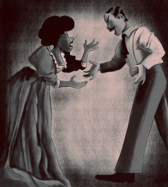 Illustration of Maria and Allen Dorsey
