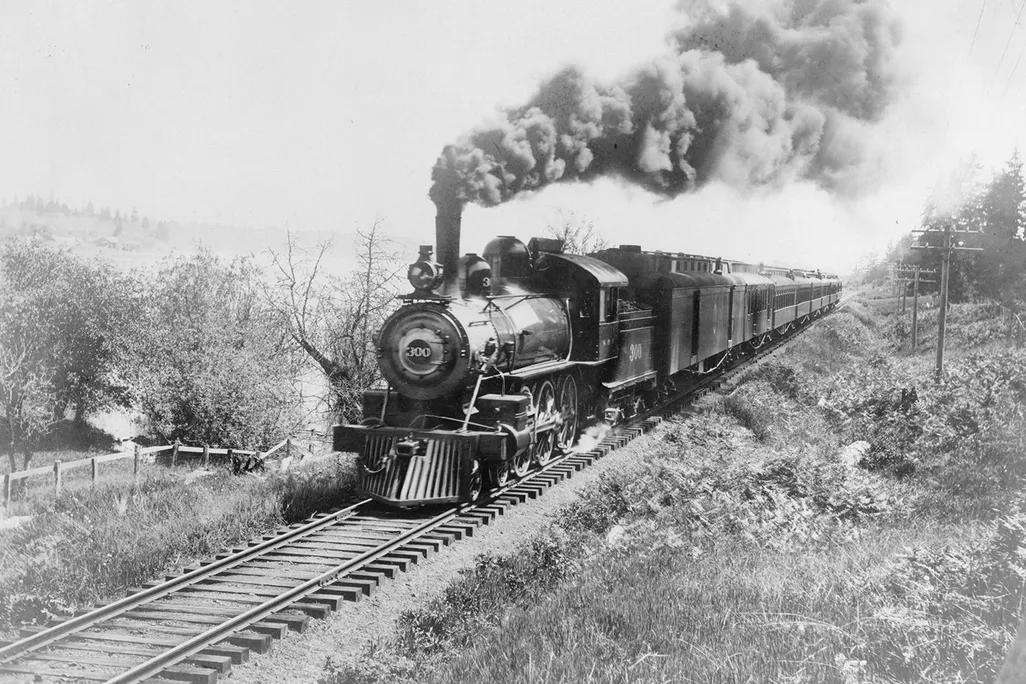 A Northern Pacific Railway car in 1900