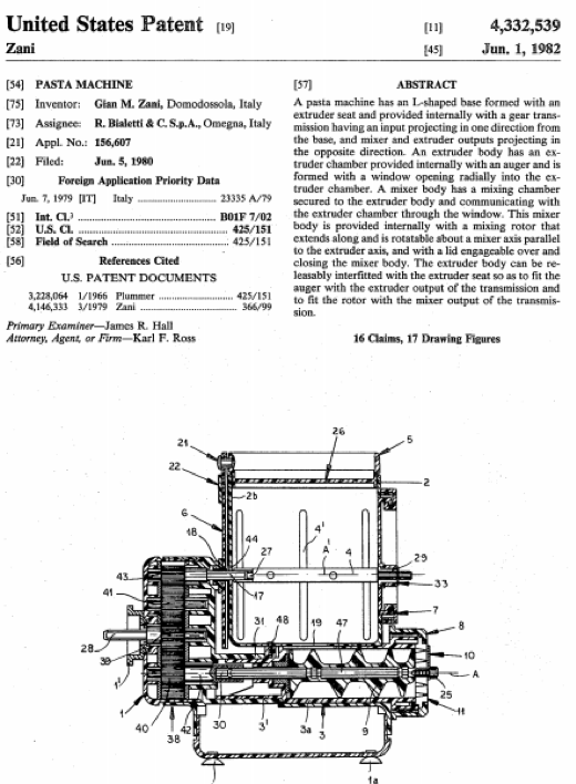 The Patents Behind Pasta Shapes