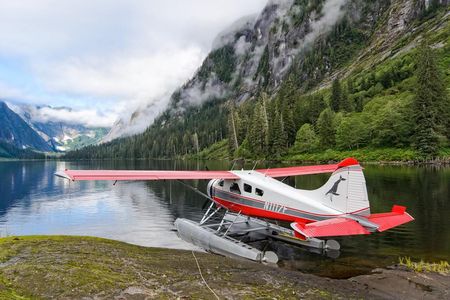 A TKTYPE floats on Inland Lake in Ketchikan, Alaska.
