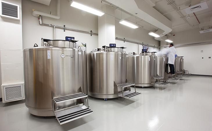 cryogenic tanks filled with liquid nitrogen