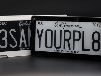 The plate’s display resembles a Kindle, except that letters and numbers are made up of monochromatic “e-ink.”