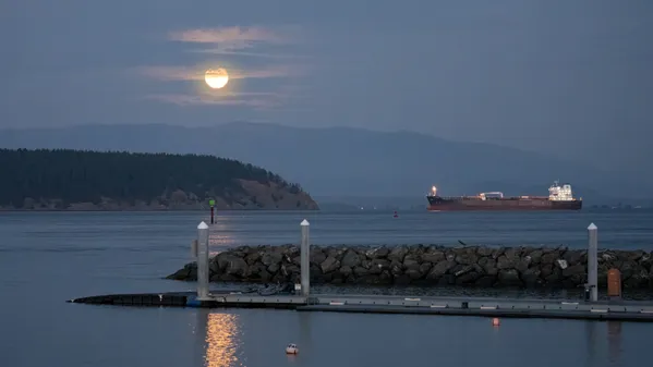 Moonrise Reflection on Guemes Channel thumbnail