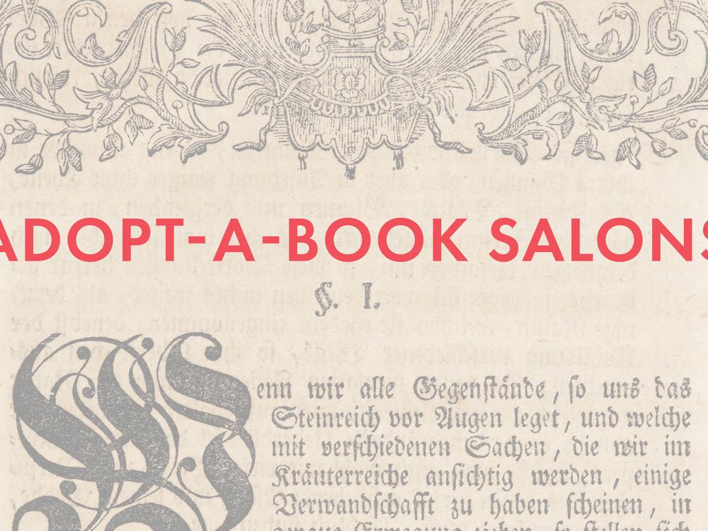 Smithsonian Libraries and Archives invites you to a series of four Adopt-a-Book Salons in March and April.