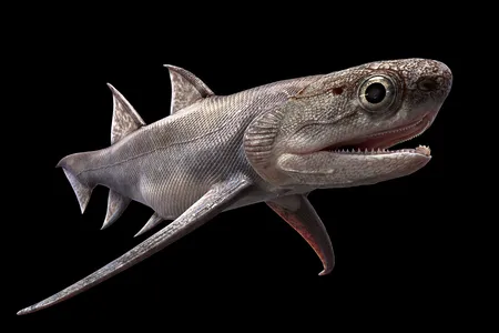 An artist&rsquo;s reconstruction of&nbsp;Qianodus duplicis, the earliest known fish that had a mouth with teeth