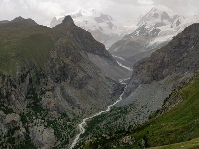 The Gorner Glacier and the Monte Rosa area
