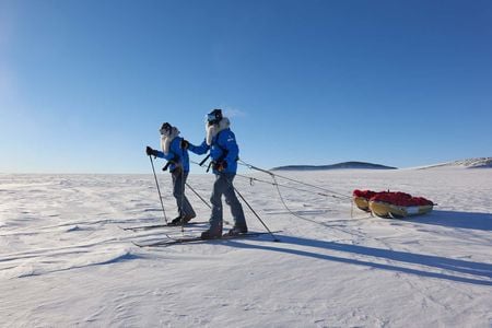 The agencies will monitor Justin Packshaw and Jamie Facer Childs&rsquo; health as they trek across the icy continent over the next few months.