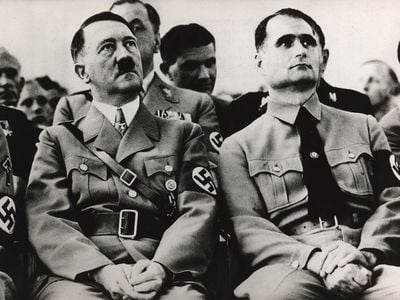 Adolf Hitler and his deputy Rudolf Hess