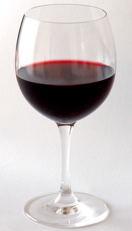 A glass of red wine