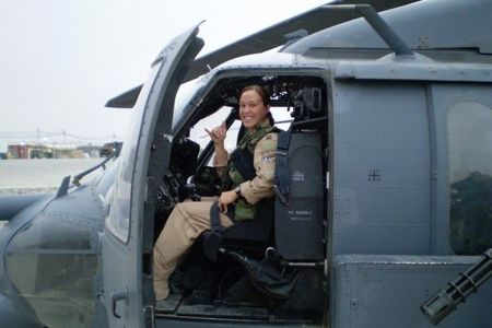 Mary Jennings Hegar flew Sikorsky HH-60 Pave Hawk helicopters in Afghanistan.