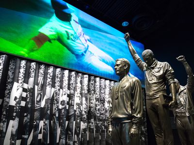The exhibition "Sports: Leveling the Playing Field" highlights the achievements of African American athletes on both national and international stages.