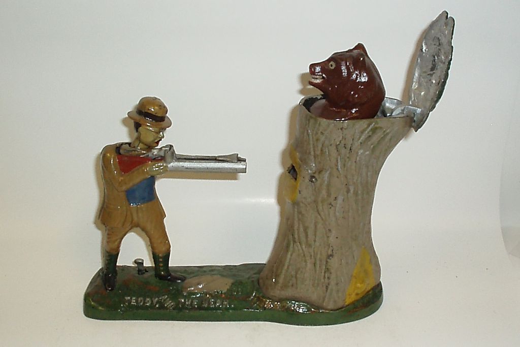 miniature man and bear