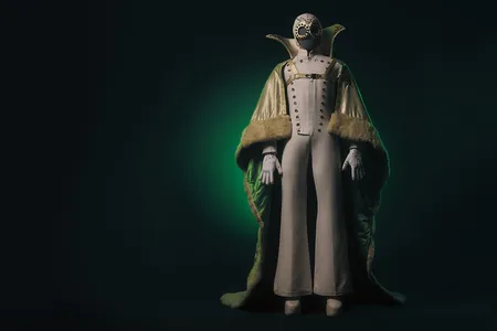 The costume for the Wiz, the title character of The Wiz musical, which made its Broadway debut in 1975, is in the collection of the National Museum of African American History and Culture.